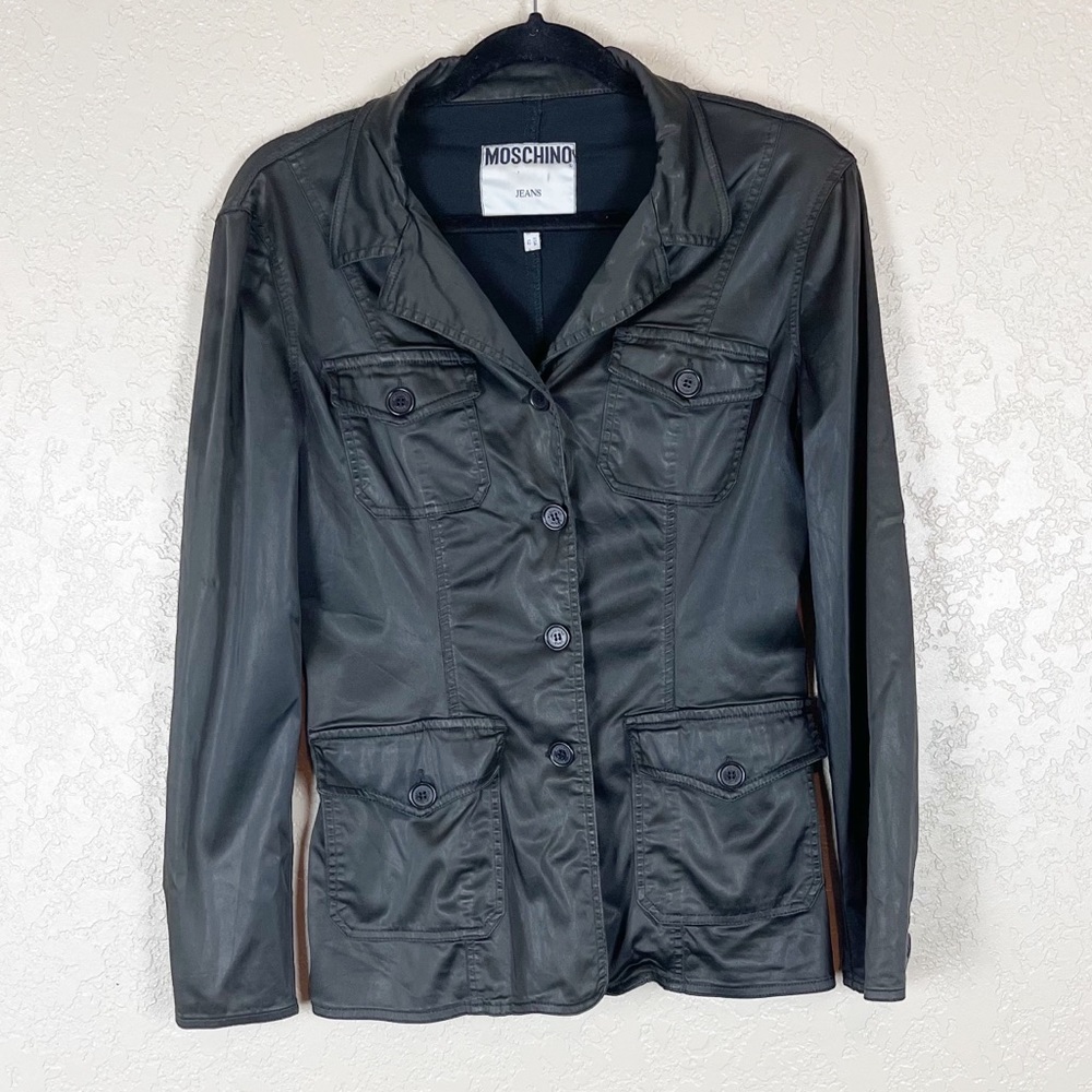 Vintage Moschino acetate fitted jacket